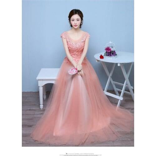 100%real light salmon pink flower embroidery beading rhinestone gown medieval queen Dress Victoria dress /princess Belle Ball