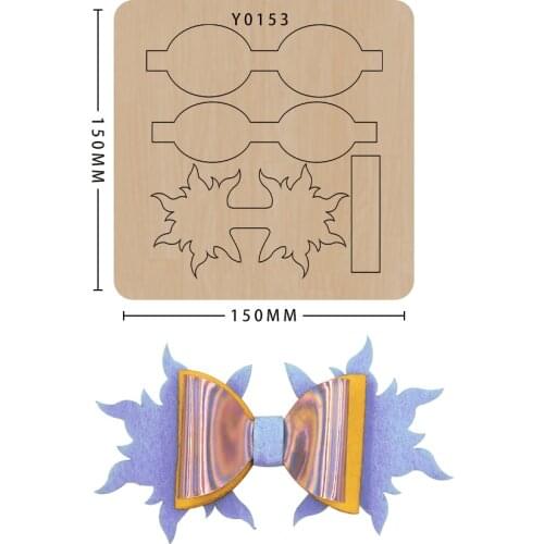 Bow Cutting Dies Scrapbook Wooden Mold Leather Mold Die-Cut Crafts Compatible with Most Die-Cut Machines