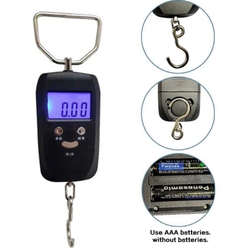 Hanging Hook Scale Digital For Fishing Tool Portable Travel Fish Luggage LED Balance Kitchen Pocket Suitcase Hand LCD Electronic
