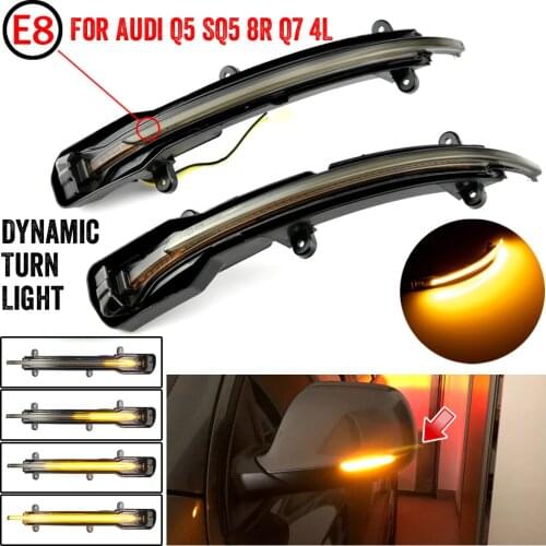 For Audi Q5 SQ5 8R Q7 4L LED Dynamic Blinker Turn Signal Side Mirror Lights indicator 2010 2011 2012 2013 2016 2017