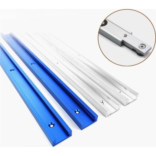100-500mm Woodworking T-slot Miter Track Aluminum Alloy T-Track Miter Gauge Track Slot for Wood working Workbench Tools