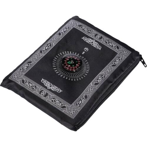 Convenient Pocket Pocket Prayer Mat Travel Praying Rug Portable with Compass Muslim Prayer Rug With Qibla Finder and Booklet
