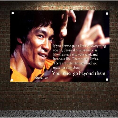 Vintage Hanging Cloth Art Workout Inspirational Banners Flags Canvas Painting Run Yoga Dumbbells Fitness Poster Wall Hanging