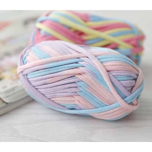 100g Cotton Handbag Knitted Scarf lot of Hand Knitting Crochet Chunky HandCrafts Yarn Weave Carpet Wool Rainbow