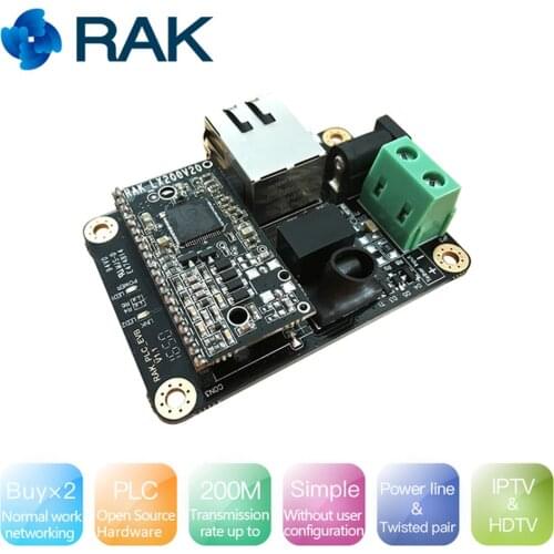 WisPLC Open Source Hardware with Ethernet Port Interface Power Line/Twisted Pair Interface IPTV HDTV Signals 200M Transmission