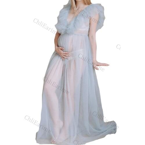 Ladies long robe mopping the floor elegant fashion photography pajamas maternity bathrobe
