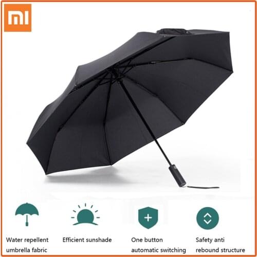 Original Xiaomi Mijia Automatic Umbrella Sunny Rainy Bumbershoot Aluminum Windproof Waterproof UV Parasol Man woman Sunshade