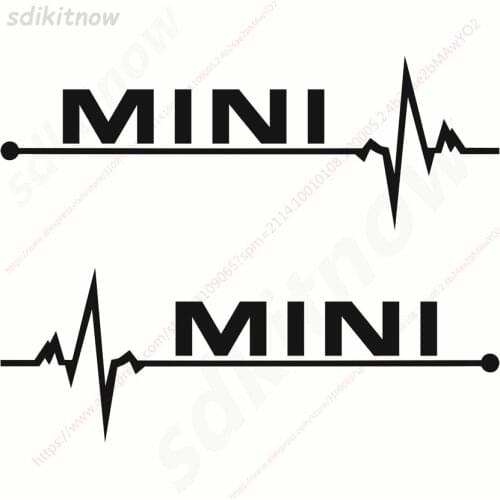 1pair Heart Car Sports Decal Sticker Styling Windows Door Decoration For BMW Mini Cooper R50 R52 R53 R56 R57 R58 R60