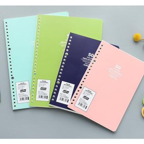 1pcs Wholesale office cultural and educational loose-leaf refills loose-leaf core 50 20-hole A5 26-hole B5 replaceable core