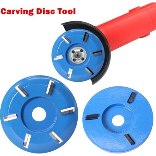 1pc 3/6 Teeth Power Wood Carving Disc Tool Milling Cutter 90mm Diameter 16mm Bore Angle Grinder Attachment