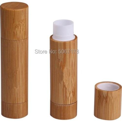 20/50pcs 5ml Empty Lip Gloss Container Lipstick Tube DIY Cosmetic Container Lip Balm Tubes Bamboo Lipstick Tube