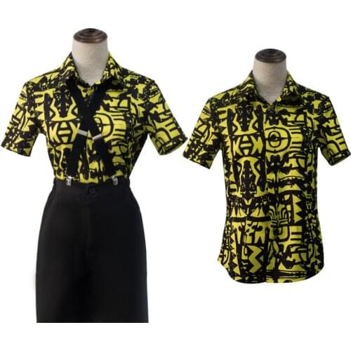 4 Pcs/set Stranger Things 4 Eleven Printed Short Sleeved Shirt Halloween Blouse Women Men Girl Props Headwear Cosplay Costume
