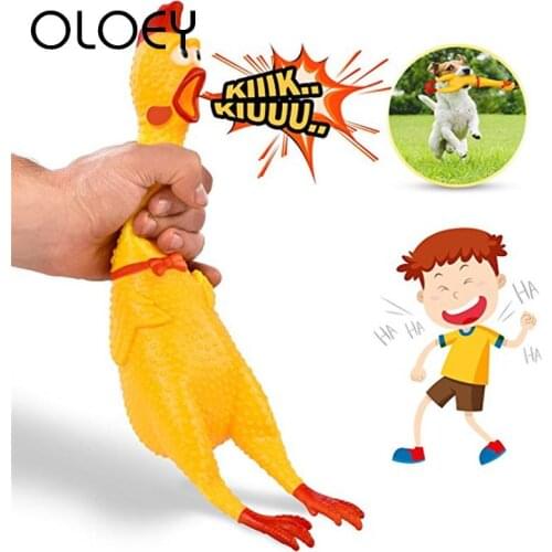 40cm Screaming Chicken Squeeze Sound Pets Dog Toy Durable Funny Squeaky Chew Toy for Dogs Puppy Venting Toys Product