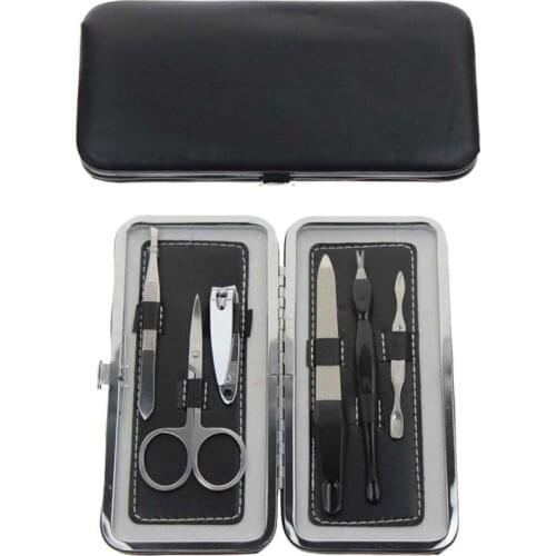 6Pcs/Set Professional Men Boy Friend Gift Packing Manicure Pedicure Set Kit Tool Include 1Pcs Nail Scissor Nail Clipper Tweezer