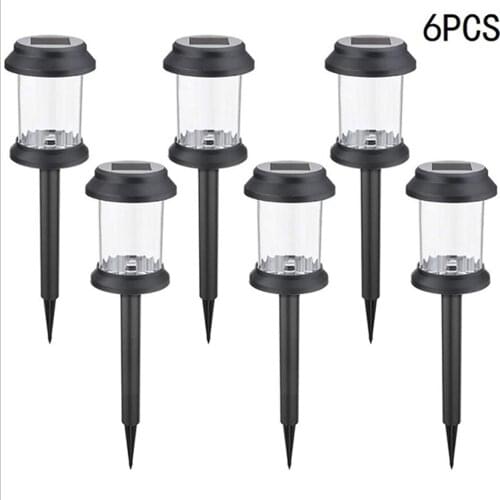6 Pcs Led Solar Light Outdoor Solar Led Lawn Lamps Street Lighting Luminaria For Garden Decoration Solar Powered Path Lights