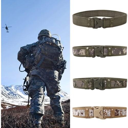 8 Color 130cm 2021 New Army Style Combat Belts Quick Release Tactical Belt Fashion Men Canvas Waistband Outdoor Waist Trainer