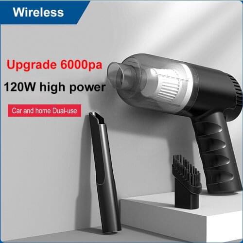 Wireless Handheld Car Vacuum Cleaner 6000PA Strong Suction Powerful Vacuum Cleaner Household Cleaning Dust Hair Collector