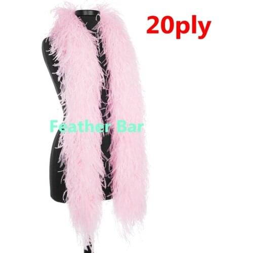 10meter Light Pink/pale Pink Ostrich Feather Boa,20ply feather boa for wedding/party, feather scarf 2meter long each pc