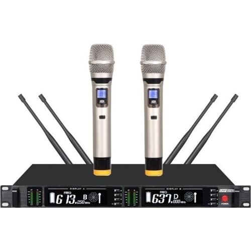 Bolymic 200 Channels karaoke microphone True Diversity UHF PLL Wireless Microphone professional