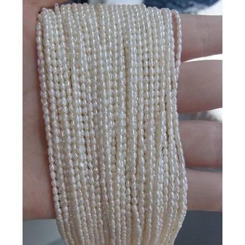 Wholesale 2PCS DIY Jewelry Making Natural white Freshwater irregular Pearl Beads Beaded 3-4mm Gift