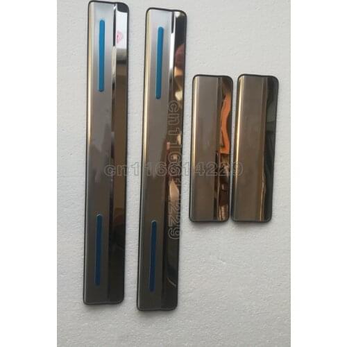 For Volkswagen Touareg 2011-2018 Automobile Stainless Steel Mirror Scuff Plate Door Sill Strip Welcome Pedal Car Styling