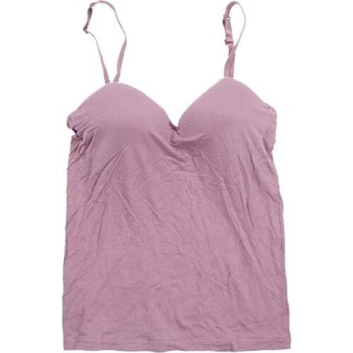 Elastic bandage top Sexy Women Healthy Modal Adjustable Strap Vest Top Padded Bra