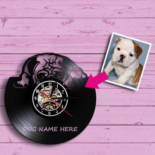 Custom Order Your design Your logo Your Personal Personalized Vinyl Clock Vintage Custom Vinyl Record Wall Clock