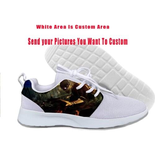 2019 Attack On Titan Shoes Anime Sports Shoes Lightweight-Breathable Custom DIY Fashion High-Top Sneakers Casual Running shoes