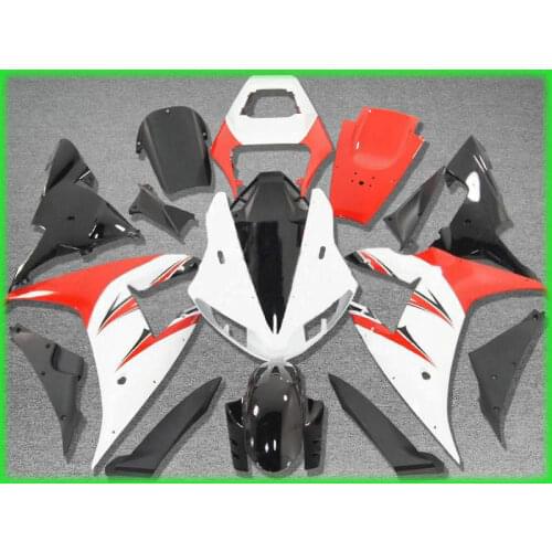 MOTOMARTS Full injection fairings set for YAMAHA R1 2002 2003 YZF R1 02 03 white red motorcycle fairing part