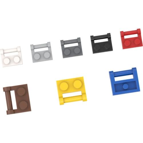 10PCS MOC 48336 1x2 single side hinge plate with handle Building Blocks Bricks Bulk Model Educational City Classic Kids Toys