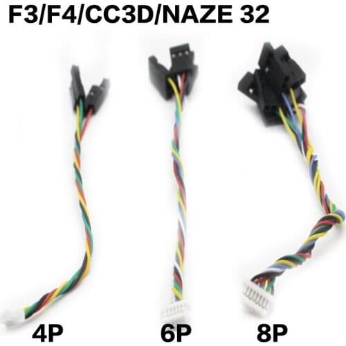 5PCS Connection Line 4P 6P 8P Flight Controller To Receiver for CC3D F3 F4 F7 Flight Controller Replacement DIY Parts