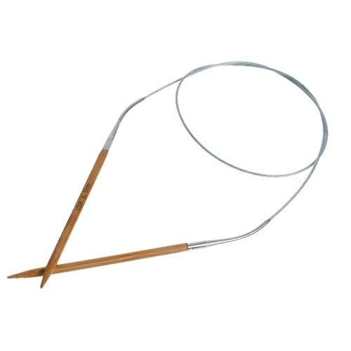 4/4.5/5mm Bamboo Circular Knitting Needles For Stitching Stainless Steel Tube Crochet Hook DIY Craft Sweater Hat Sewing Needles