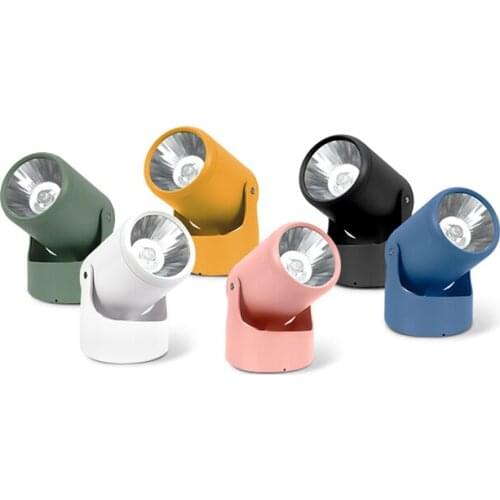Macaron 5W/7W/10W LED COB Ceiling Light Picture Lamp Adjustable Lighting Living Room Black/White/Blue/Green/Yellow/Pink shell