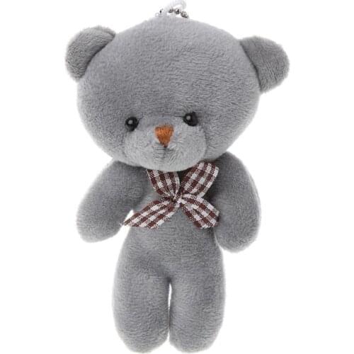 Lovely Teddy bear plush toys small doll bears for wedding cartoon flower bouquet bear toy Promotion Gifts 10cm