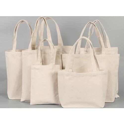 Reusable Cotton Shopping Bags Eco Foldable Shoulder Bag Large Handbag Fabric Canvas Tote Bag for Market Shopping Bags