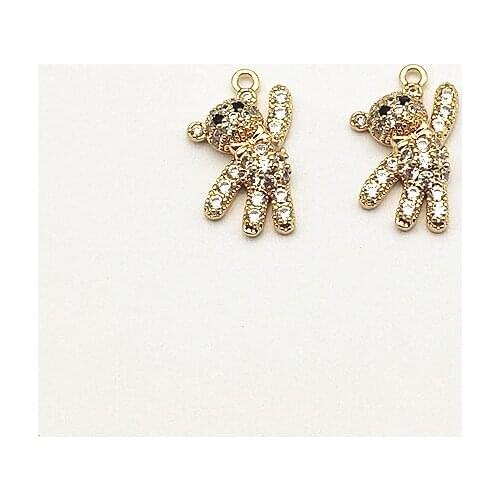 New Arrival! 19x11mm 30pcs Cubic Zirconia Animal Shape Charm for Earrings DIY Making Parts,Jewelry Findings & Components