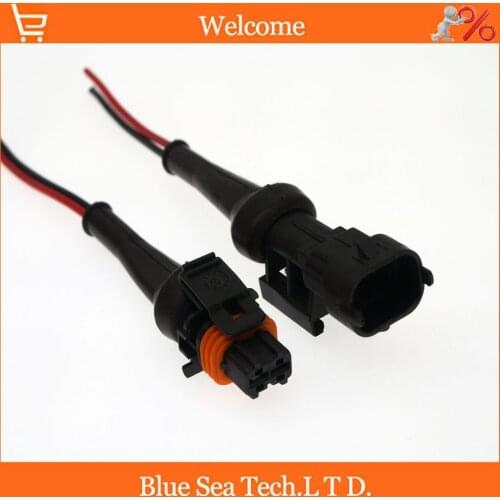 Sample,2 sets 2Pin Oil/Fuel spray nozzle plug with cable/sheath,Auto diesel common rail/crankshaft sensor plug for BOSCH