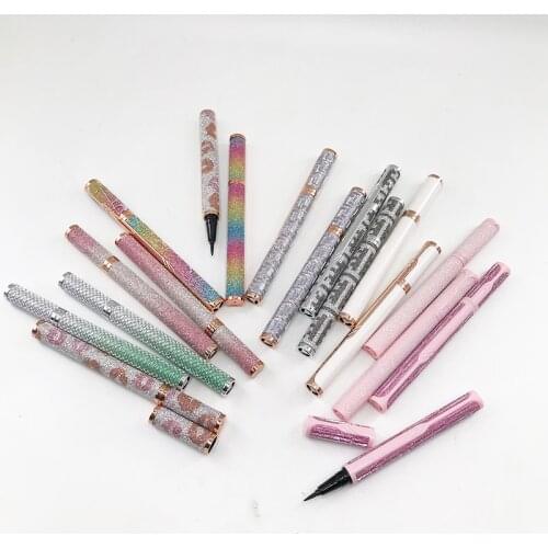 Wholesale 1Pc Magic Liquid Self-adhesive Eyeliner Pen Glue-free Magnetic-free False Eyelashes Waterproof Diamond Bling EyeLiner
