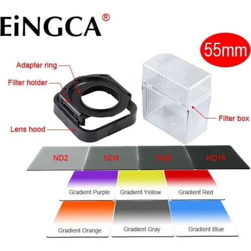 14in1 DSLR Camera Lens Filter 55mm Set Adapter Ring for Nikon AF-P DX 18-55mm f/3.5-5.6G NEW Lens