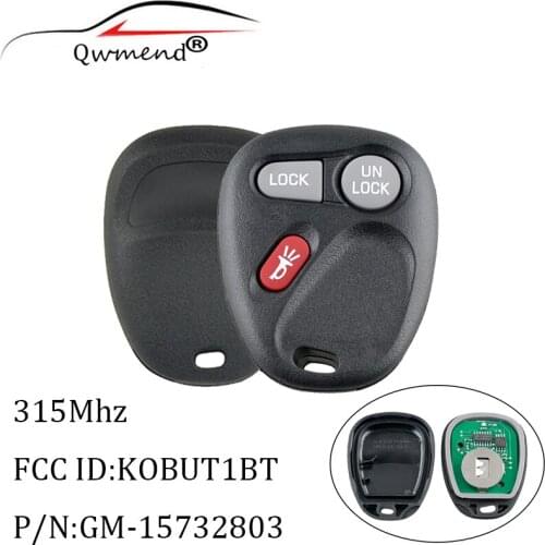 QWMEND 3Buttons Remote key 315Mhz For Chevrolet Silverado Suburban S10 pickup Tahoe For GMC KOBUT1BT Car keys