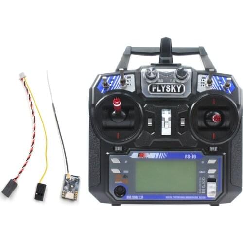 Flysky FS-i6 6CH 2.4G AFHDS 2A LCD Transmitter Radio System with FS-A8S Receiver for Mini FPV Racer Airplanes RC Helicopters