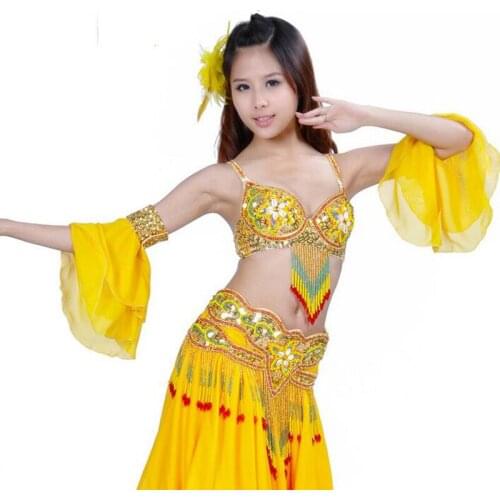New design double Layer Belly Dance Sleeves Gloves Popular 1pair/2pieces belly dancing Props Accessory 12 colors