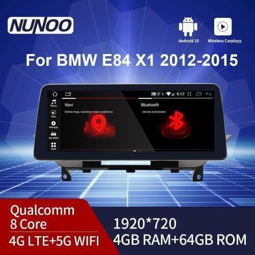 Nunoo 12.3" Touch Screen Android Car Dvd Player For BMW X1 E84 2012-2015 1080p Usb Sd Radio 1080p Stereo Bt Gps Navigation Syste