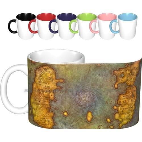 Wow Classic Map Poster Tapestry Ceramic Mugs Coffee Cups Milk Tea Mug Wow World Of Lvl Gamers Pc Classic Map Pc Gaming Trending