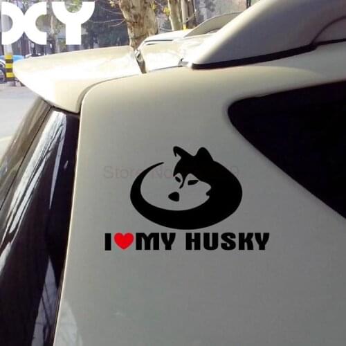 I LOVE MY HUSKY Vinyl Decal Dog Stickers for Peugeot Volkswagen Polo Fabia and So on Drop Shipping