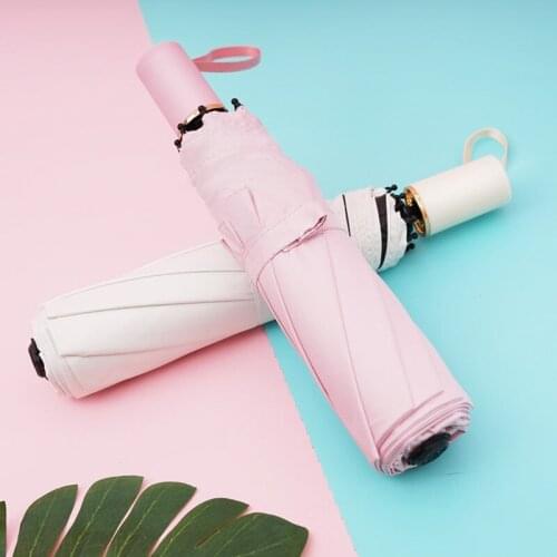 Sun umbrella sun protection UV umbrella female umbrella folding small fresh rain dual-use goddess vinyl