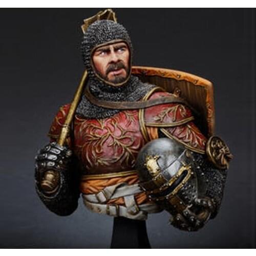 1/10, Italian Horseman w/ Mace, 14th c., Resin Model Bust GK, Ancient war theme, Historical, Unassembled and unpainted kit