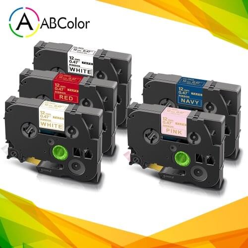 1Pcs 12mm Satin Ribbon Tape Multicolor Compatible for RE34 RN34 R234 RW34 R231 R231 R531 RE31 Label For Brother Label Maker gift