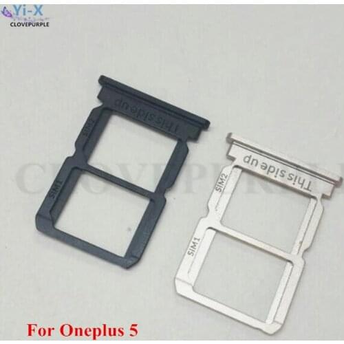 10PCS/Lot For One Plus 1+5 SIM Card Tray Holder Slot for Oneplus 5 A5000 Holder Slot Tray Adapter Replacement Parts
