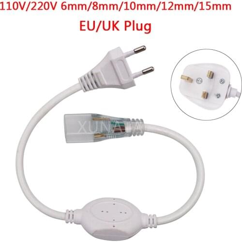 110V 220V Adapter Power Plug 6mm/8mm/10mm/12mm/15mm PCB Transformer Waterproof for 3014 5050 2835 5630 LED Strips EU/US Plug